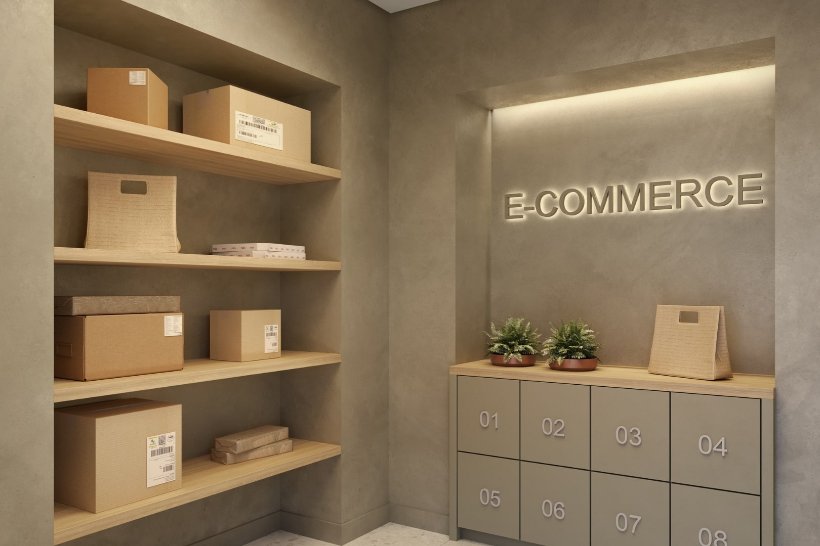 Sala de e-commerce e delivery